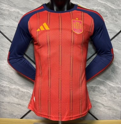 2026 Spain LONG SLEEVE player version Soccer jersey